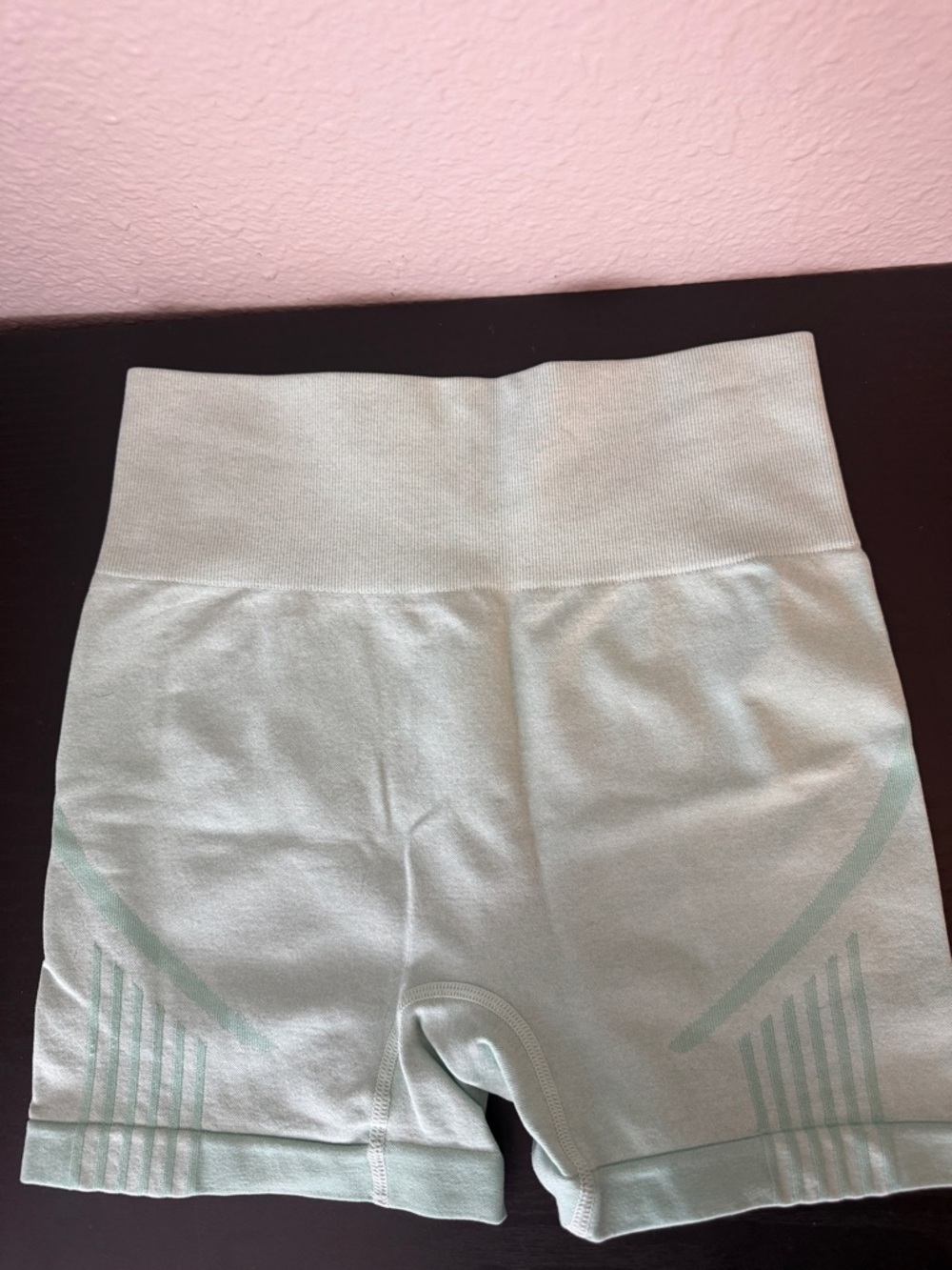 SHEIN Mint Green Seamless High-Waist Bike Shorts